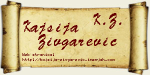 Kajsija Zivgarević vizit kartica
